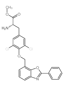 methyl (2S)-2-amino-3-[3,5-dichloro-4-[(2-phenyl-1,3-benzoxazol-7-yl)methoxy]phenyl]propanoate CAS:728862-92-8 第1张