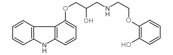 2-[2-[[3-(9H-carbazol-4-yloxy)-2-hydroxypropyl]amino]ethoxy]phenol CAS:72956-44-6 第1张