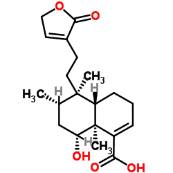 (-)-6beta-Hydroxy-5beta,8beta,9beta,10alpha-cleroda-3,13-dien-16,15-olid-18-oic acid