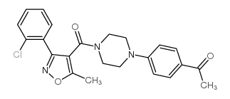 Ethanone, 1-[4-[4-[[3-(2-chlorophenyl)-5-methyl-4-isoxazolyl]carbonyl]-1-piperazinyl]phenyl] CAS:775300-34-0 第1张