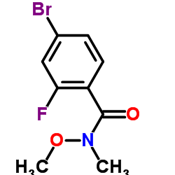 4-Bromo-2-fluoro-N-methoxy-N-methylbenzamide CAS:801303-33-3 第1张