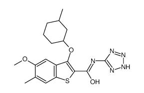 5-methoxy-6-methyl-3-(3-methylcyclohexyl)oxy-N-(2H-tetrazol-5-yl)-1-benzothiophene-2-carboxamide