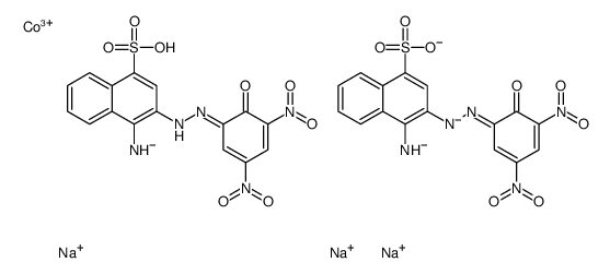 trisodium,4-azanidyl-3-[(3,5-dinitro-2-oxidophenyl)diazenyl]naphthalene-1-sulfonate,cobalt(3+)