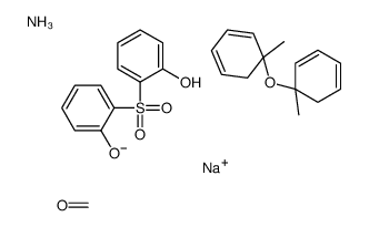 azanium,sodium,formaldehyde,5-methyl-5-(1-methylcyclohexa-2,4-dien-1-yl)oxycyclohexa-1,3-diene,2-(2-oxidophenyl)sulfonylphenolate