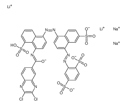 dilithium,disodium,2-[[4-[[4-[(2,3-dichloroquinoxaline-6-carbonyl)amino]-5-sulfonatonaphthalen-1-yl]diazenyl]-7-sulfonatonaphthalen-1-yl]diazenyl]benzene-1,4-disulfonate