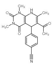 4-(6-acetyl-1,3,7-trimethyl-2,4-dioxo-5,8-dihydropyrido[2,3-d]pyrimidin-5-yl)benzonitrile