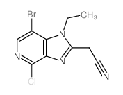 2-(7-bromo-4-chloro-1-ethylimidazo[4,5-c]pyridin-2-yl)acetonitrile