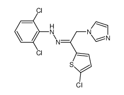 2,6-dichloro-N-[(E)-[1-(5-chlorothiophen-2-yl)-2-imidazol-1-ylethylidene]amino]aniline