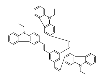 3-[(E)-2-[3,5-bis[(E)-2-(9-ethylcarbazol-3-yl)ethenyl]phenyl]ethenyl]-9-ethylcarbazole CAS:848311-04-6 第1张