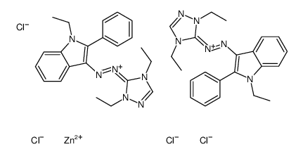 (E)-N-[(Z)-(2,4-diethyl-1,2,4-triazol-3-ylidene)amino]-1-ethyl-2-phenylindol-1-ium-3-imine,tetrachlorozinc(2-)