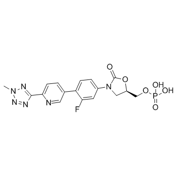 (R)-3-(4-(2-(2-methyltetrazol-5-yl)pyridin-5-yl)-3-fluorophenyl)-5-hydroxymethyloxazolidin-2-one Dihydrogenphosphate CAS:856867-55-5 manufacturer price 第1张