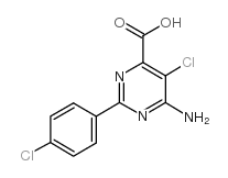 6-amino-5-chloro-2-(4-chlorophenyl)pyrimidine-4-carboxylic acid CAS:858955-38-1 第1张