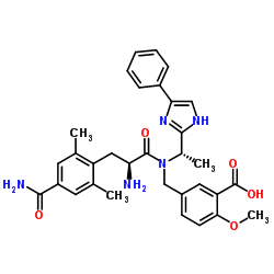 5-(((S)-2-amino-3-(4-carbamoyl-2,6-dimethylphenyl)-N-((S)-1-(4-phenyl-1H-imidazol-2-yl)ethyl)propanamido)methyl)-2-methoxybenzoic Acid Cas:864821-90-9 第1张