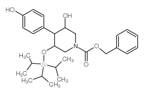 benzyl (3R,4R,5S)-3-hydroxy-4-(4-hydroxyphenyl)-5-tri(propan-2-yl)silyloxypiperidine-1-carboxylate