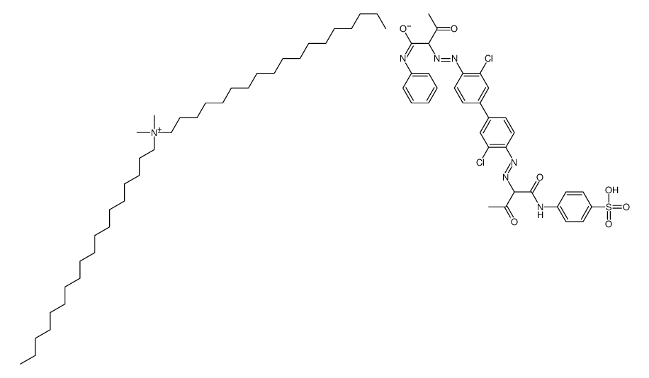 4-[[2-[[4-[4-[(1-anilino-1,3-dioxobutan-2-yl)diazenyl]-3-chlorophenyl]-2-chlorophenyl]diazenyl]-3-oxobutanoyl]amino]benzenesulfonate,dimethyl(dioctadecyl)azanium