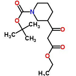 3-(2-ethoxycarbonyl-acetyl)-piperidine-1-carboxylic acid tert-butyl ester CAS:877173-80-3 第1张