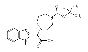 2-(1H-indol-2-yl)-2-[4-[(2-methylpropan-2-yl)oxycarbonyl]-1,4-diazepan-1-yl]acetic acid CAS:885275-76-3 第1张