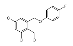 2,4-dichloro-6-[(4-fluorophenoxy)methyl]benzaldehyde