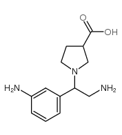 1-[2-amino-1-(3-aminophenyl)ethyl]pyrrolidine-3-carboxylic acid