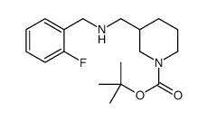 tert-butyl 3-[[(2-fluorophenyl)methylamino]methyl]piperidine-1-carboxylate CAS:887587-48-6 第1张