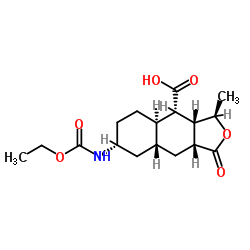 (3R,3aR,4S,4aR,7R,8aR,9aR)-7-[(Ethoxycarbonyl)amino]-3-methyl-1-oxododecahydronaphtho[2,3-c]furan-4-carboxylic acid