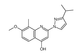 7-methoxy-8-methyl-2-(3-propan-2-ylpyrazol-1-yl)-1H-quinolin-4-one