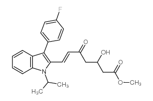 3-Methyl(E)-7-[3-(4-fluorophenyl)-1-methylethyl-indol-2-yl]-3-hydroxy-5-oxohept-6-enoate