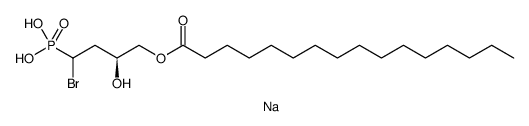 Hexadecanoic acid, (2S)-4-bromo-2-hydroxy-4-phosphonobutyl ester, sodium salt