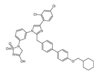 5-{3-[2-{[4'-(Cyclohexylmethoxy)-4-biphenylyl]methyl}-4-(2,4-dich lorophenyl)-1H-imidazol-1-yl]phenyl}-1,2,5-thiadiazolidin-3-one 1 ,1-dioxide