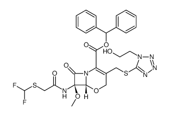 5-Oxa-1-azabicyclo[4.2.0]oct-2-ene-2-carboxylic acid, 7-[[2-[(difluoromethyl)thio]acetyl]amino]-3-[[[1-(2-hydroxyethyl)-1H-tetrazol-5-yl]thio]methyl]-7-methoxy-8-oxo-, diphenylmethyl ester, (6R,7R)