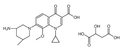 7-[(3S,5S)-3-amino-5-methylpiperidin-1-yl]-1-cyclopropyl-8-methoxy-4-oxoquinoline-3-carboxylic acid,2-hydroxybutanedioic acid