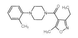 Methanone, (3-ethyl-5-methyl-4-isoxazolyl)[4-(2-methylphenyl)-1-piperazinyl] CAS:959243-57-3 第1张