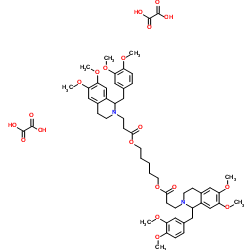 (1R,1'R)-2,2'-(3,11-Dioxo-4,10-dioxatridecamethylene)-bis-(1,2,3,4-tetrahydro-6,7-dimethoxy-1-veratrylisoquindline)-dioxalate Cas:96687-52-4 第1张