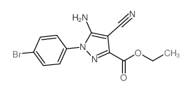 Ethyl 5-amino-1-(4-bromophenyl)-4-cyano-1H-pyrazole-3-carboxylate CAS:96723-27-2 第1张