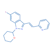 (E)-6-Iodo-3-[2-(pyridin-2-yl)ethenyl]-1-(tetrahydro-2H-pyra