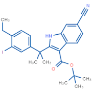 6-Cyano-2-[1-(4-ethyl-3-iodophenyl)-1-methylethyl]-1H-indole