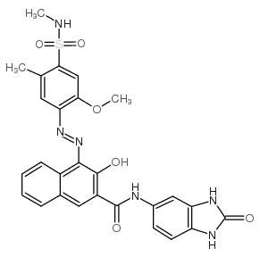 (4Z)-4-[[2-methoxy-5-methyl-4-(methylsulfamoyl)phenyl]hydrazinylidene]-3-oxo-N-(2-oxo-1,3-dihydrobenzimidazol-5-yl)naphthalene-2-carboxamide CAS.NO:51920-12-8
