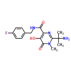 2-(2-aminopropan-2-yl)-N-[(4-fluorophenyl)methyl]-5-hydroxy-1-methyl-6-oxopyrimidine-4-carboxamide