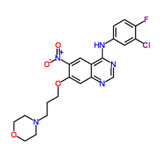 N-(3-chloro-4-fluorophenyl)-7-(3-morpholin-4-ylpropoxy)-6-nitroquinazolin-4-amine