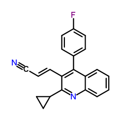 (E)-3-[2-Cyclopropyl-4-(4-fluorophenyl)-3-quinolinyl]-2-propenenitrile