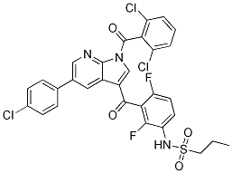 N-[3-[5-(4-chlorophenyl)-1-(2,6-dichlorobenzoyl)pyrrolo[2,3-b]pyridine-3-carbonyl]-2,4-difluorophenyl]propane-1-sulfonamide