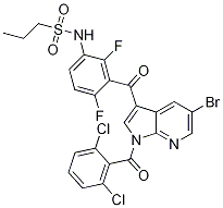 N-[3-[5-bromo-1-(2,6-dichlorobenzoyl)pyrrolo[2,3-b]pyridine-3-carbonyl]-2,4-difluorophenyl]propane-1-sulfonamide