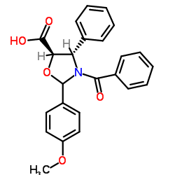 (4S,5R)-3-Benzoyl-2-(4-methoxyphenyl)-4-phenyloxazolidine-5-carboxylic acid 第1张