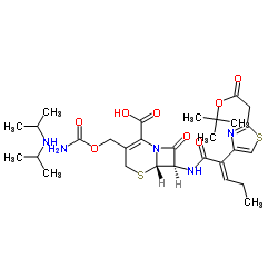 (6R,7R)-7-[[(Z)-2-(2-t-Butoxycarbonylaminothiazol-4-yl)-2- pentenoyl]amino]-3-aminocarbonyl-oxymethyl-8-oxo-5-thia-1- azabicylo[4.2.0]oct-2-ene-2-carboxylic acid diisopropylamine salt