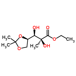 CAS:93635-76-8 (2S,3R)-3-[(4R)-2,2-dimethyl-[1,3]dioxolan-4-yl]-2,3-dihydroxy-2-methyl-propionic acid ethyl ester 第1张