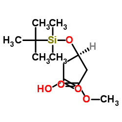 CAS:109744-49-2 (3R)-3-{[tert-Butyl(dimethyl)silyl]oxy}-5-methoxy-5-oxopentanoic acid 第1张