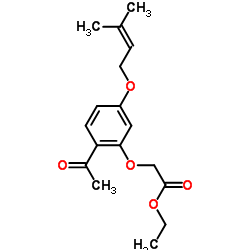 CAS:64506-46-3 Ethyl 2-(2-acetyl-5-((3-methylbut-2-en-1-yl)oxy)phenoxy)acetate 第1张