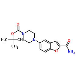 tert-butyl 4-(2-carbamoyl-1-benzofuran-5-yl)piperazine-1-carboxylate