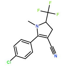 2-(p-chlorophenyl)-1-methyl-5-(trifluoromethyl)-2-pyrroline-3-carbonitrile