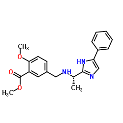 2-methoxy-5-((((1S)-1-(4-phenyl-4,5-dihydro-1H-imidazol-2-yl)ethyl)amino)methyl)benzoic acid